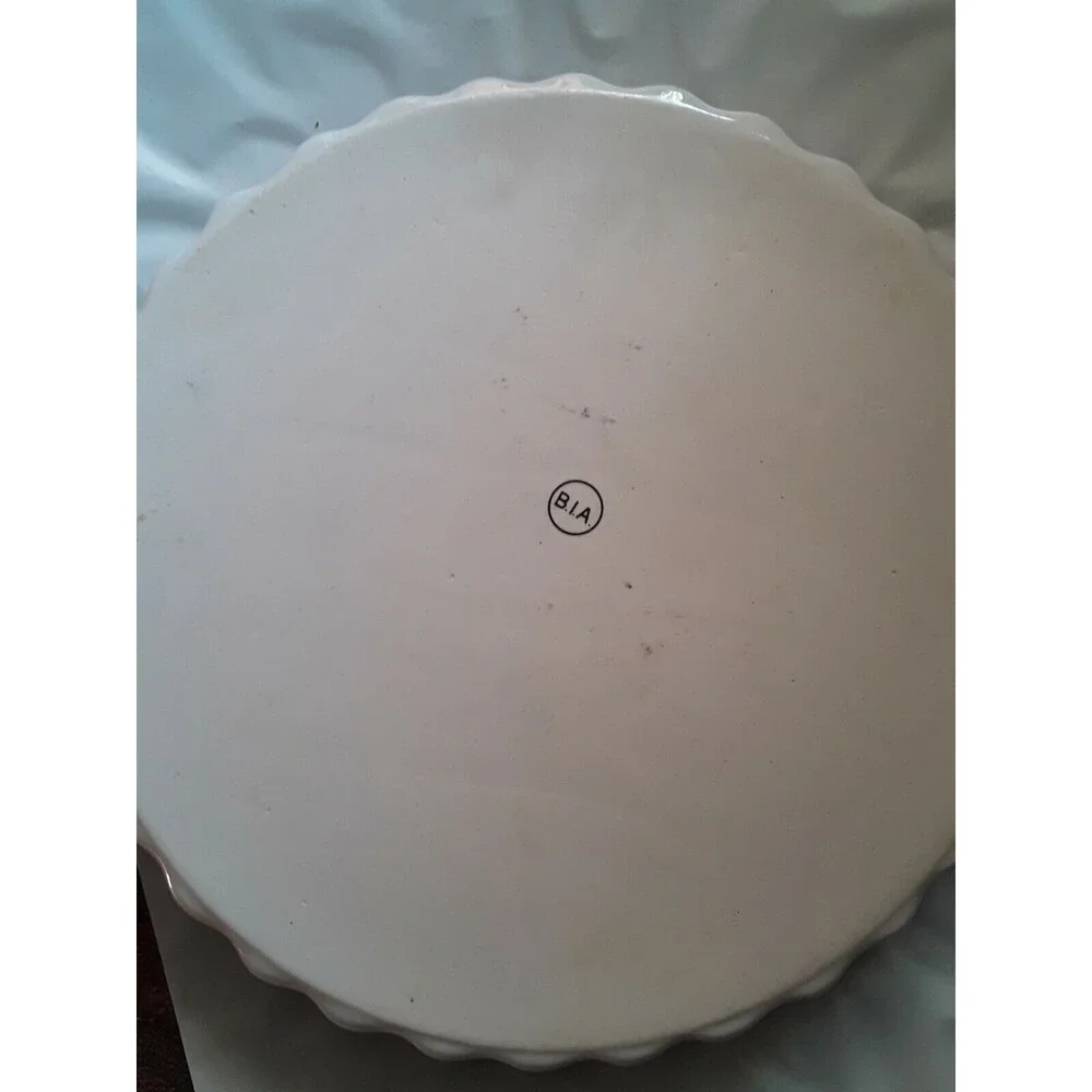 Cordon Bleu Porcelain Pie Quiche Tart  Baking Dish Flower Design 10”